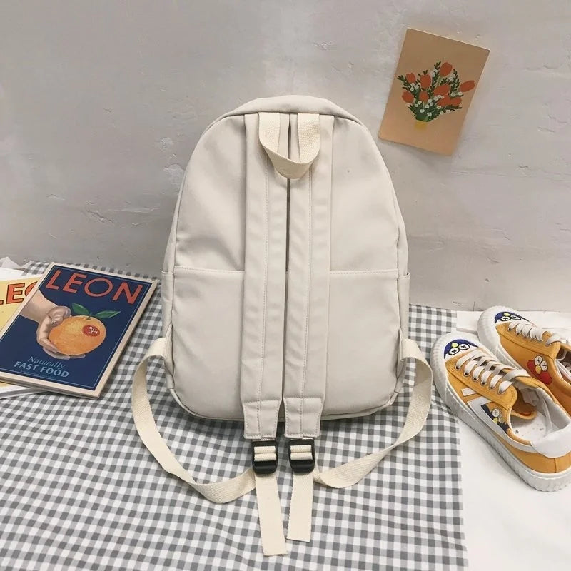 Canvas Backpacks Women Waterproof Shoulder Bag for Teenager Girls