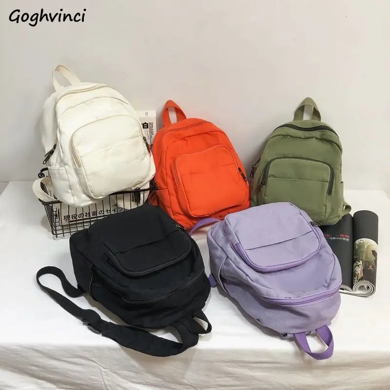 Canvas Backpacks Women Harajuku High Street All-match School Travel