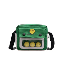 Canvas Cartoon Messenger Bag for Women Student Girl Shoulder Bag