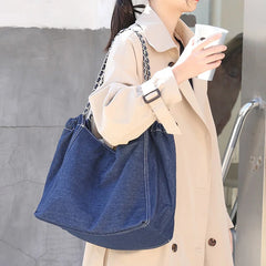 Denim Chain Handbag Large Capacity Bag for Women