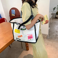 Canvas Bag Retro Shoulder Bags for Women Artistic Printing In Handbag