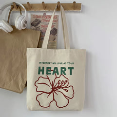Canvas Shoulder Bag for Women Large Totes Eco Zipper Organizer