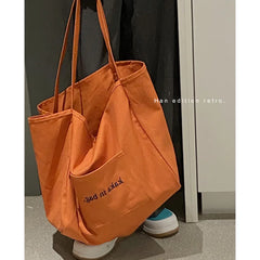 Canvas Bag Ladies Large Capacity Shopping Bag Shoulder Bag Casual Street Handbag