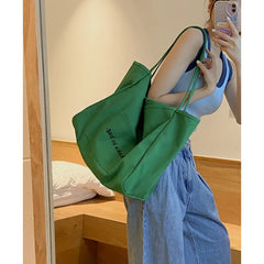 Canvas Bag Ladies Large Capacity Shopping Bag Shoulder Bag Casual Street Handbag