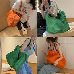 Canvas Bag Ladies Large Capacity Shopping Bag Shoulder Bag Casual Street Handbag