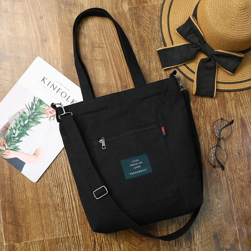 Large Capacity Canvas Shoulder Tote Bag for Women