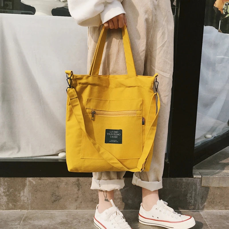 Large Capacity Canvas Shoulder Tote Bag for Women