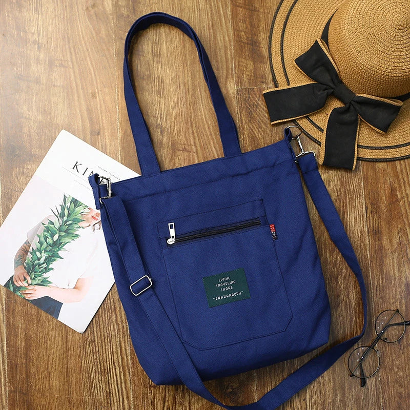 Large Capacity Canvas Shoulder Tote Bag for Women