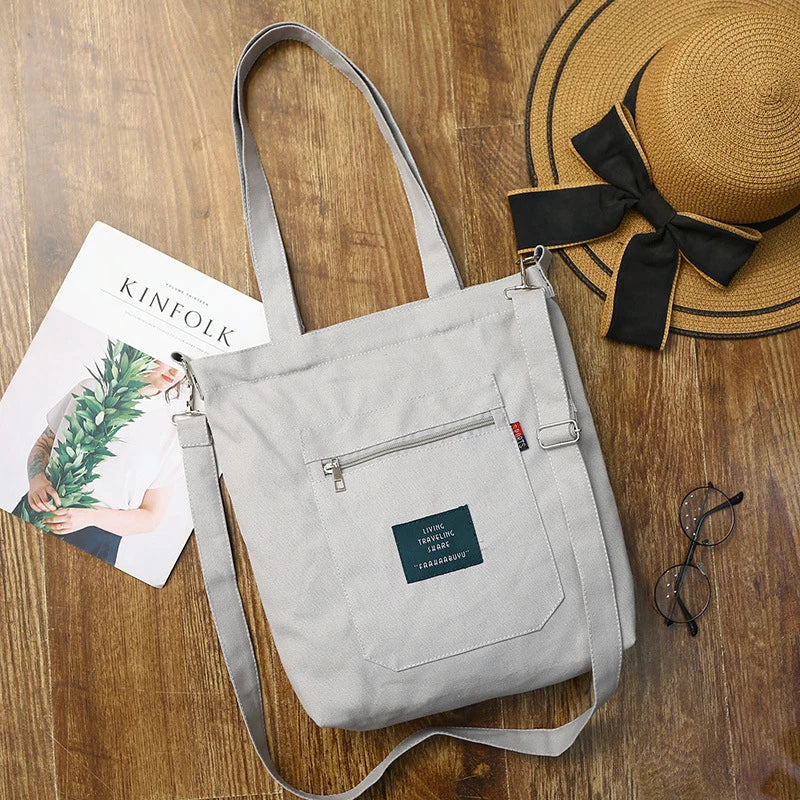 Large Capacity Canvas Shoulder Tote Bag for Women