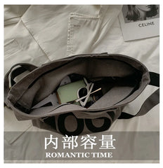 Canvas Shoulder Bag Large Capacity Crossbody Work Bag