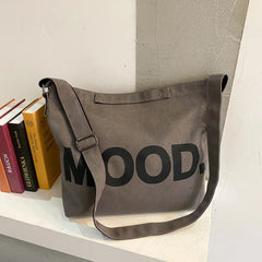 Canvas Shoulder Bag Large Capacity Crossbody Work Bag