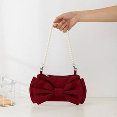 Pearl Hand Bag Shoulder Bag Big Bow Underarm Bag