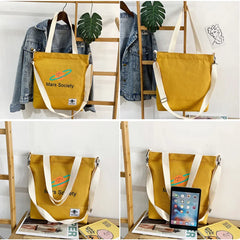 Women's Canvas One-Shoulder Bag Harajuku College Students Large Capacity