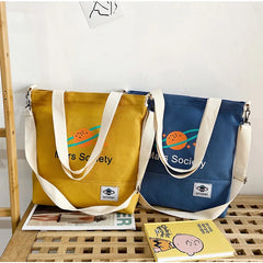 Women's Canvas One-Shoulder Bag Harajuku College Students Large Capacity