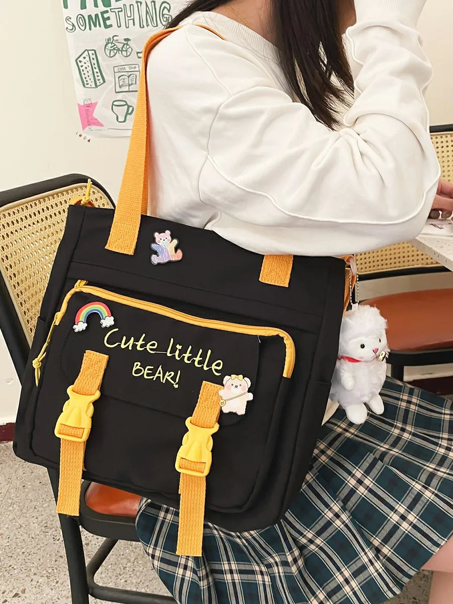 Corduroy Shoulder Bag Women Leisure Shopping Handbag