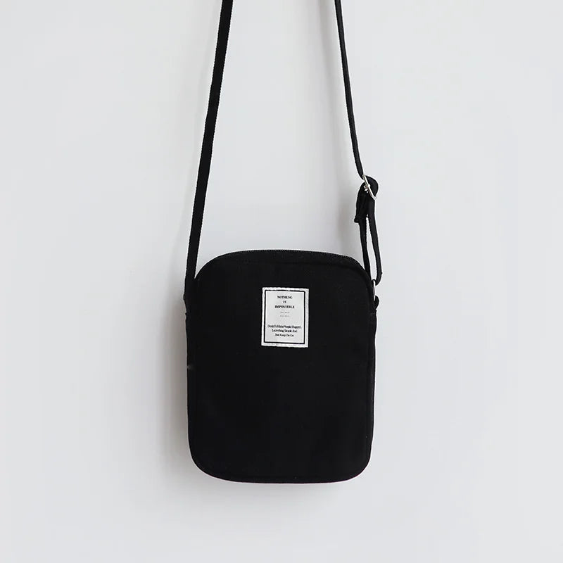 Canvas Messenger Mobile Phone Bag for Women