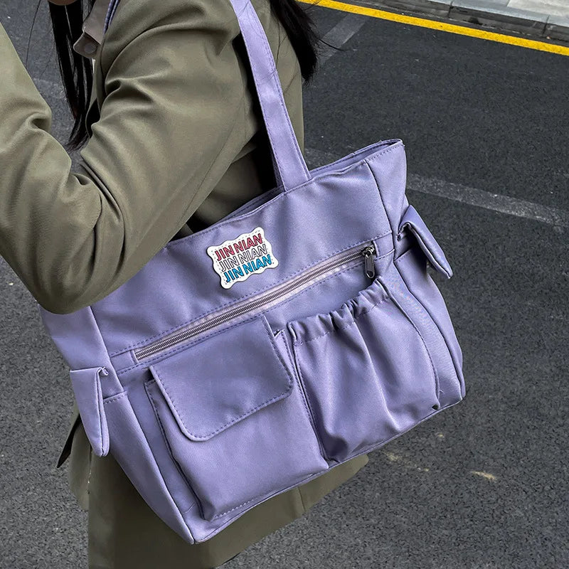 Canvas Shoulder Bag Japanese Large Capacity Handbag