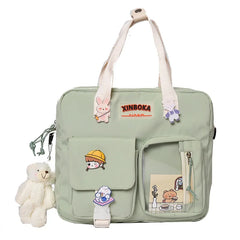 Japanese Style Canvas Shoulder Bag for Students