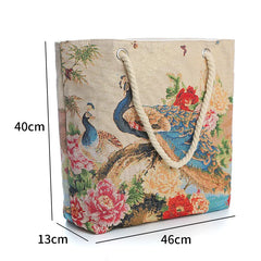 Women's Retro Shoulder Bag Casual Tote Handbags Ethnic Style Knitting Hand Bags