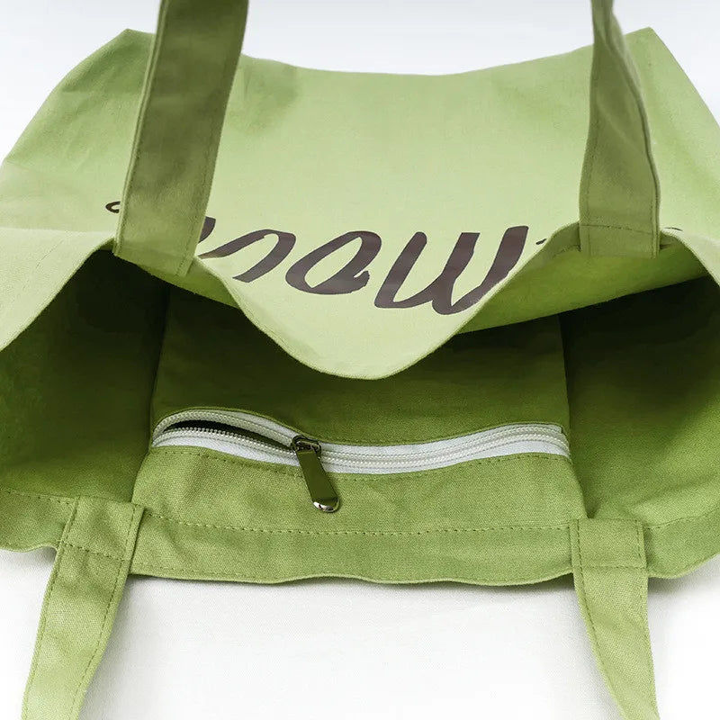 Canvas Bags Shopping Reusable Foldable Shoulder Bag Casual Tote Bag