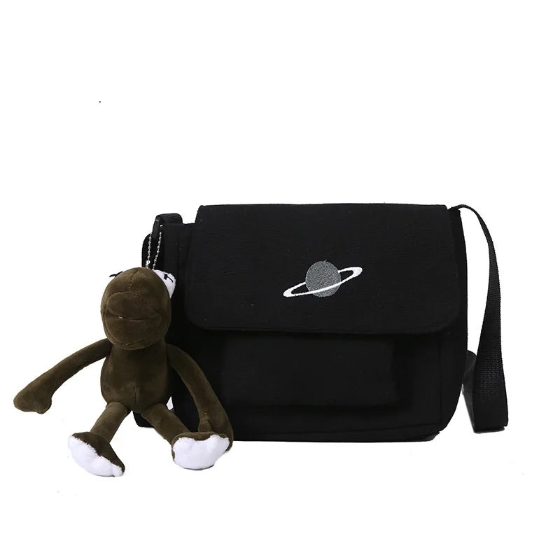 Harajuku Student Street Canvas Messenger Bag