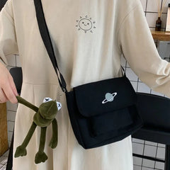 Harajuku Student Street Canvas Messenger Bag