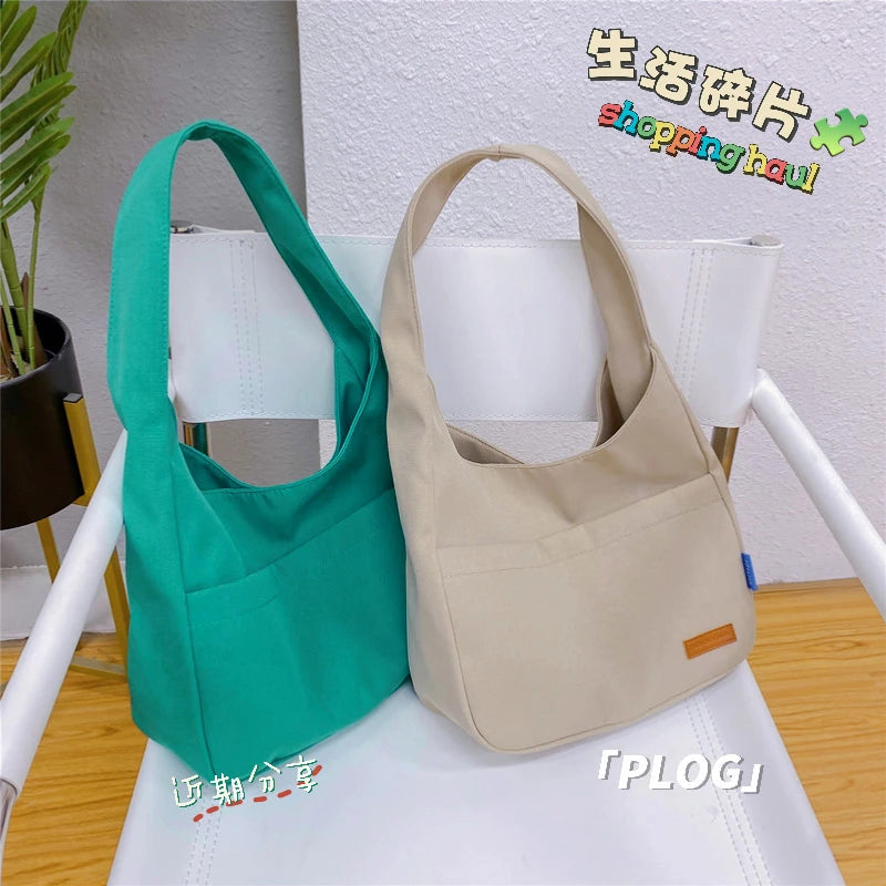 Canvas Shoulder Bag Women's Handbag Big Capacity Totes