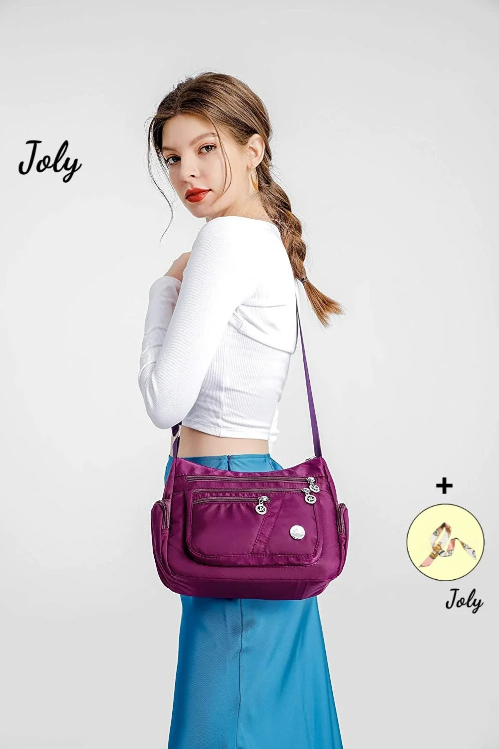 Canvas Crossbody Bag Women Casual Handbag Shoulder Nylon Lightweight Waterproof
