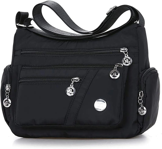Canvas Crossbody Bag Women Casual Handbag Shoulder Nylon Lightweight Waterproof