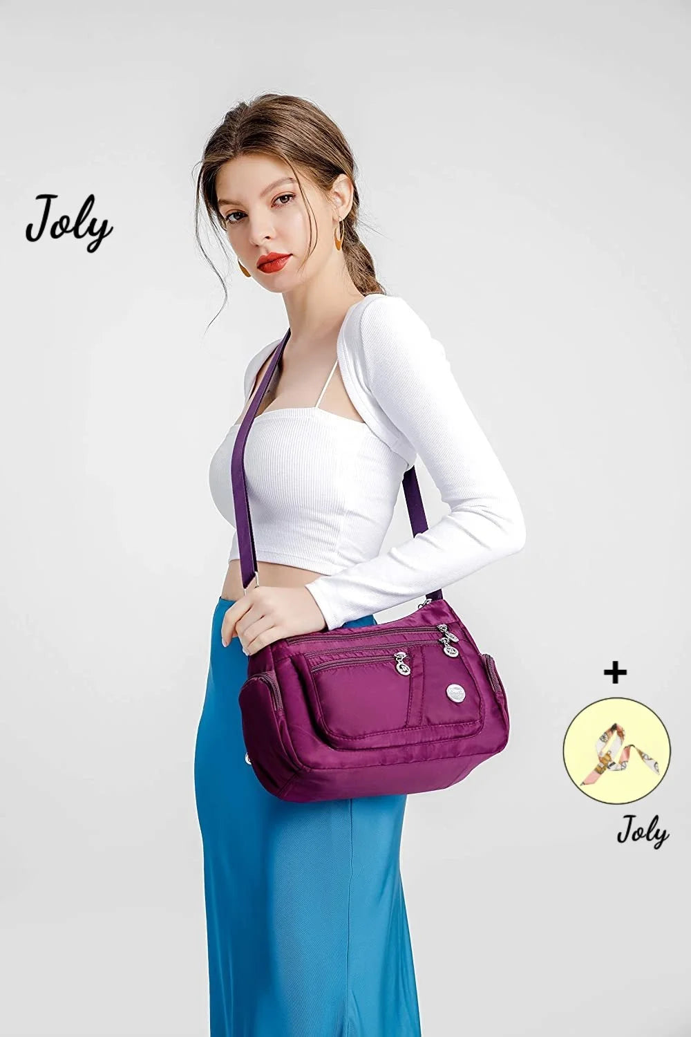 Canvas Crossbody Bag Women Casual Handbag Shoulder Nylon Lightweight Waterproof