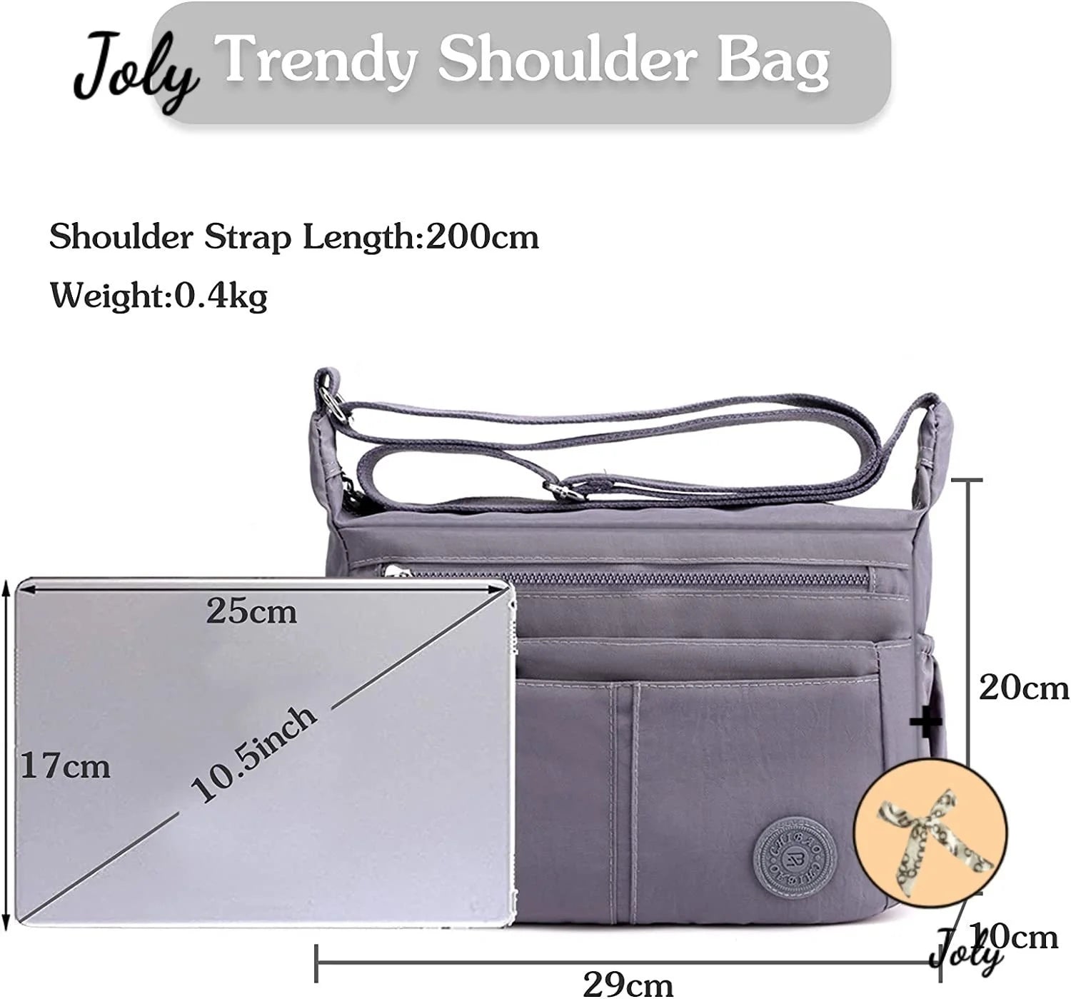 Canvas Shoulder Handbag for Women Crossbody Satchel Phone Bag
