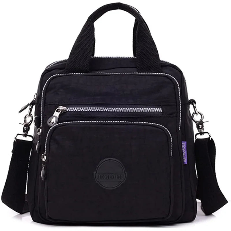 Canvas Shoulder Bag Backpack Nylon Messenger 3 in 1 Handbag