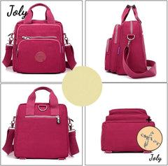 Canvas Shoulder Bag Backpack Nylon Messenger 3 in 1 Handbag
