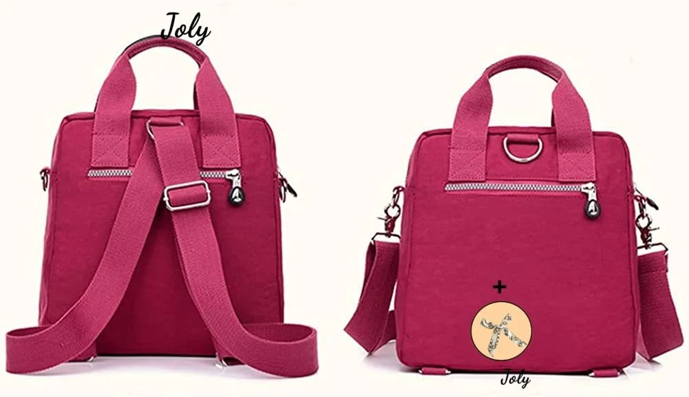 Canvas Shoulder Bag Backpack Nylon Messenger 3 in 1 Handbag