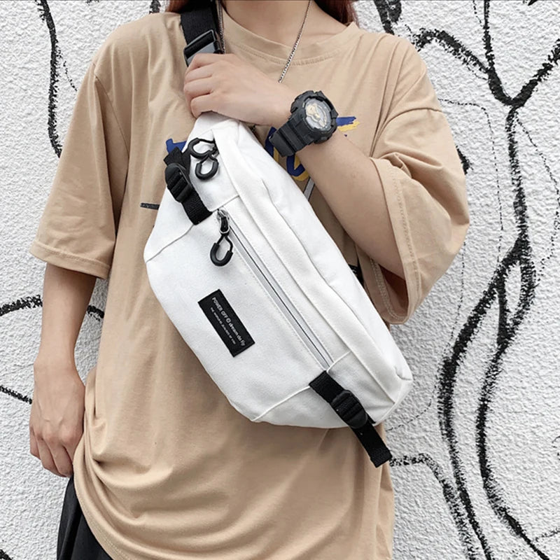 Big Casual Waist Bag Unisex Fanny Pack Streetwear Chest Bag