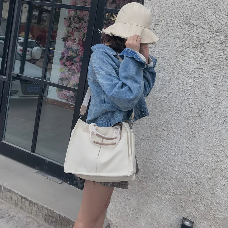 Canvas Casual Tote Women's Bag Shopper Female Shoulder Bags For Women Travel