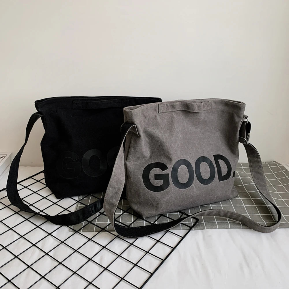 Casual Women's Shoulder Bags Retro Letter Printed Crossbody Bags