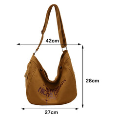 Canvas Commute Bag Large Capacity Women Messenger Bags Casual Shopping Tote