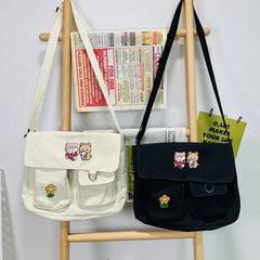 Canvas Cross Bag Youth Version Ladies Large Capacity Shoulder Bag