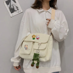 Canvas Cross Bag Youth Version Ladies Large Capacity Shoulder Bag