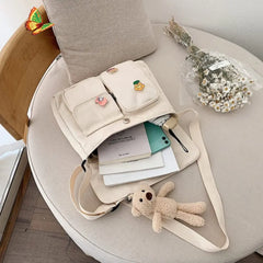Canvas Crossbody Bag Large Capacity Messenger Bag Shoulder Bag