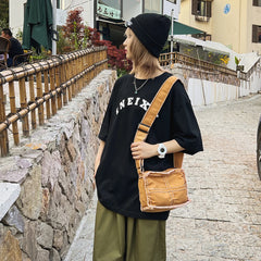 Vintage Canvas Crossbody Bag Soft Cloth Shoulder Bag