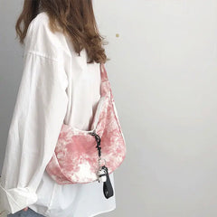 Tie Dye Crossbody Bags for Women Casual Zipper Shoulder Handbags
