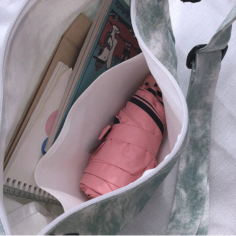 Tie Dye Crossbody Bags for Women Casual Zipper Shoulder Handbags
