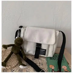 Canvas Crossbody Bag for Girls Small Handbag Shoulder Bag Casual Satchel