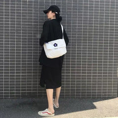 Canvas Diagonal Cross Bag Ladies Large Capacity Shoulder Bag