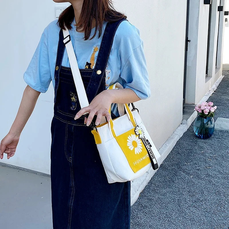 Canvas Diagonal Cross Bag Large Capacity Shoulder Bag Womens Messenger Bags