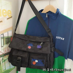 Canvas Diagonal Crossbody Bags Youth Casual Large Capacity