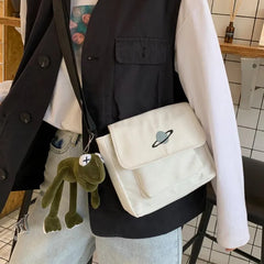 Canvas Diagonal Crossbody Bags Youth Small Handbags Shoulder Bag