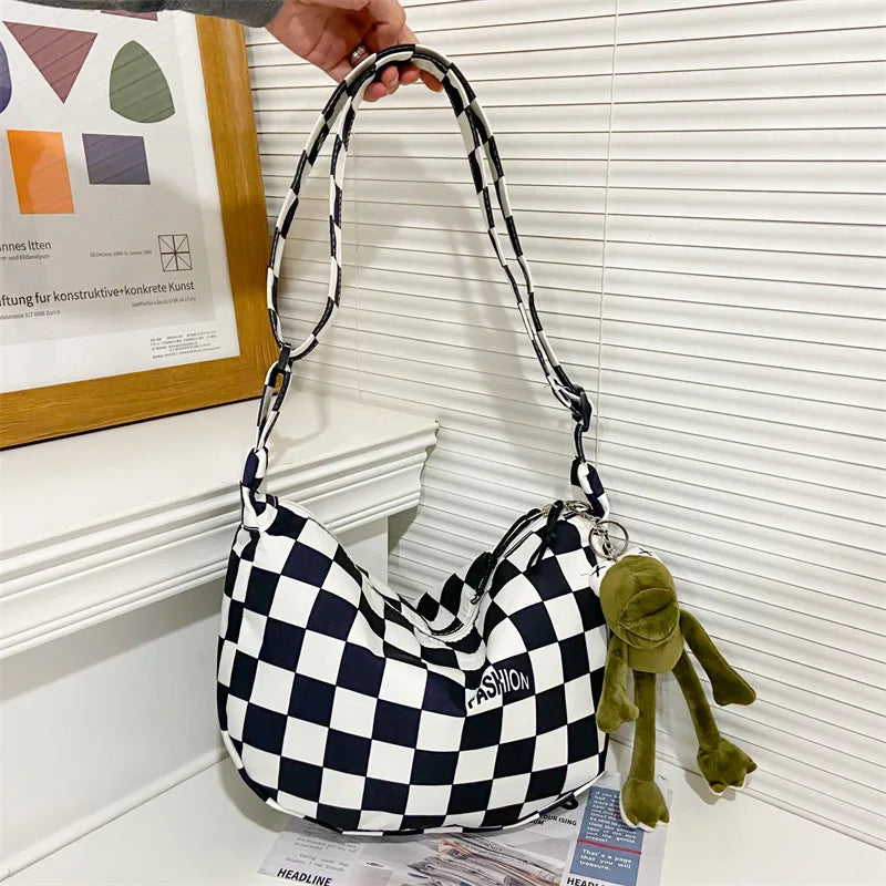 Plaid Hobos Shoulder Crossbody Bag for Women